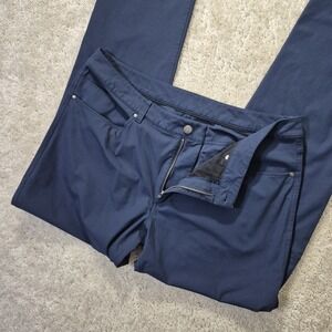 Lululemon Men ABC Pant Classic Fit 36/33 Warpstreme Blue Golf Workwear Preppy